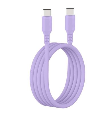 satın al 1m/2m Uzunluk Yumuşak Dokunuşlu Silikon USB-C Kablo, Güvenebileceğiniz Lavanta Rengi, Özelleştirilmiş OEM Desteği online manufacture