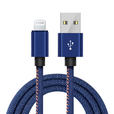 Beli 5V 2A Output USB 2.0 kabel pengisian dipintal 1M USB ke Petir / Android / Tipe C online manufacture