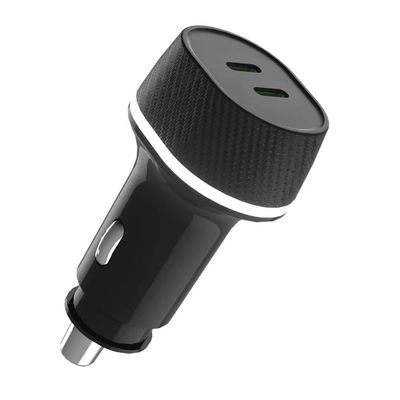 خرید شارژر اتومبیل USB نوع C آلومینیوم 45W دو QC 3.0 شارژر اتومبیل online manufacture