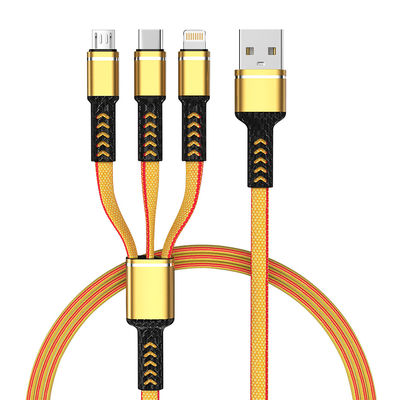 kupować Dostosowywalny kabel ładowania 3 w jednym 1M Długość do telefonu komórkowego online manufacture