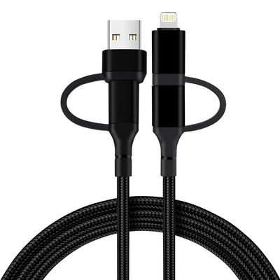 comprar Cable de transferencia rápida de datos multifunción personalizado 1M USB A / Tipo C a Rayo / Tipo C online manufacture