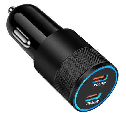 satın al USB bir araba şarj cihazı PD 60W akıllı telefon mini araba güç adaptörü online manufacture