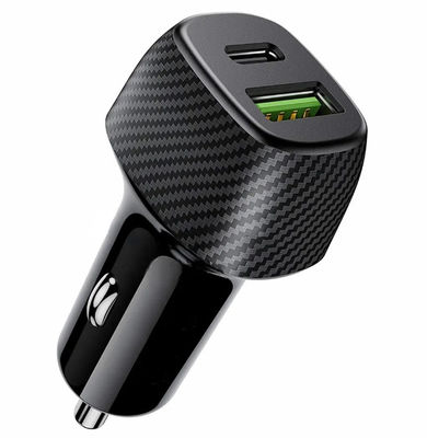 주문 ABS 탄소 섬유 디자인 듀얼 USB 차량용 충전기 (맞춤 제작 및 OEM 지원) online manufacture
