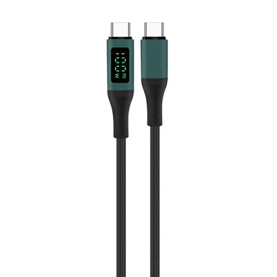 kopen Gebreide oplaadkabel C-C100W met E-MARK 5A Fast Charging Digital Display Cable online manufacture