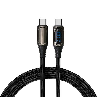खरीदें 3A CC60W/CL27W डिजिटल डिस्प्ले और अनुकूलन योग्य विकल्पों के साथ दोहरी टाइप-सी ब्रैडेड केबल online manufacture