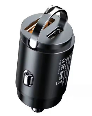 Mua Bộ sạc điện thoại xe hơi Kim loại kéo nhẫn PD30W USB bộ sạc xe hơi siêu nhanh sạc QC 3.0 online manufacture