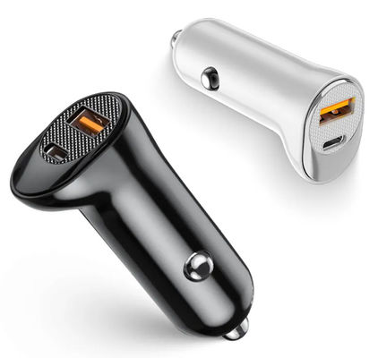 주문 금속 실버 풀 링 PD30W 초고속 자동차 충전기 보이지 않는 QC 3.0 자동차 충전기 online manufacture