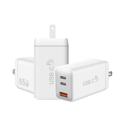 Beli Pengisi daya dinding cepat 3 port lipat 65W USB A USB C Wall Charger online manufacture