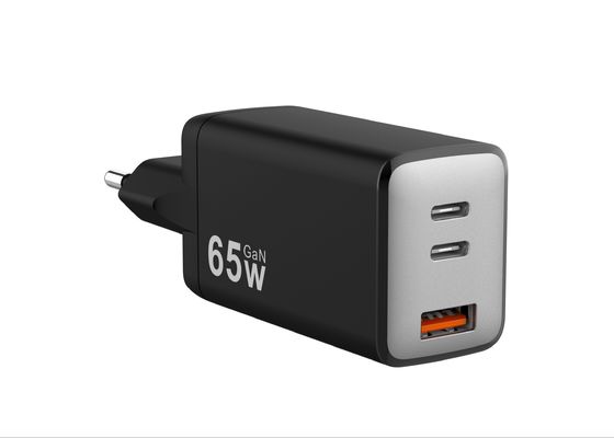 kopen 65W 3 poort USB C wandoplader Fast Charging USB A GaN Adapter Customized Logo online manufacture