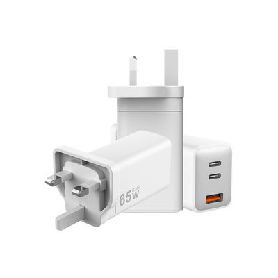 satın al GaN Hızlı Şarj Blok 65W 3 Port USB Duvar Şarj cihazı Özel Logo online manufacture