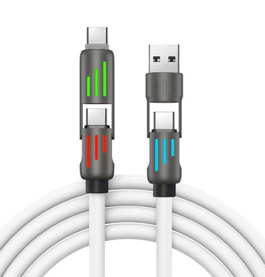 satın al Silikon 4 In 1 C Tipi C Tipi 60W USB A Şarj Yıldırım Iphone Şarj Kablosu online manufacture