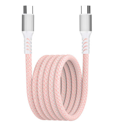 kopen Magnetisch type C tot type C 60W / 100W Nylon gevlochten data kabel Iphone oplader kabel online manufacture
