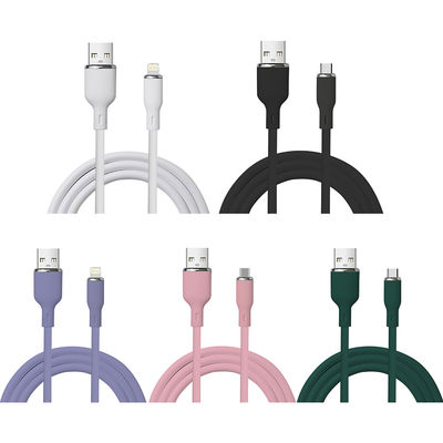 주문 1M 다채로운 TPE 시리즈 2A USB 케이블, USBA-C/A-M/A-L 데이터 전송 케이블 online manufacture