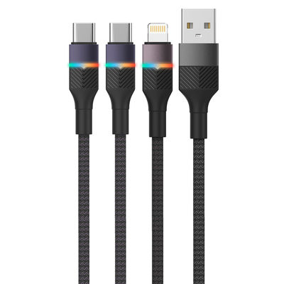 Beli 1m Kabel Pengisian Tinggi Berkecepatan Tinggi CC60W / CL27W 1M 3A untuk Pengisian Ponsel RGB Lampu dan Dukungan OEM yang Disesuaikan online manufacture