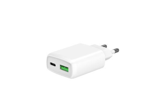 acheter Adaptateur de chargeur murale à recharge rapide EU avec sortie USB-C et USB-A 20W online manufacture
