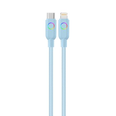 Купить Тип C к молнии RGB кабель нейлоновый скованный быстрозарядные кабели USB 27W/60W/100W online manufacture