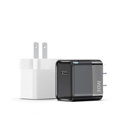 Beli 30W Type C Fast Charger dengan Cahaya, GaN USB C Charger Hitam / Putih atau Warna Khusus online manufacture