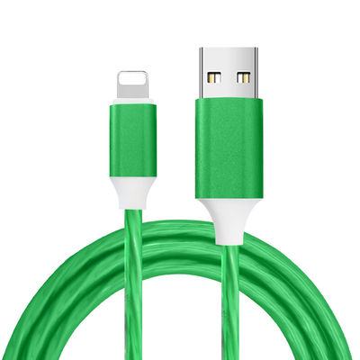 kupować Pleciony kabel ładujący TPE i stop aluminium, świecący w ciemności, ładujący ze światłem online manufacture