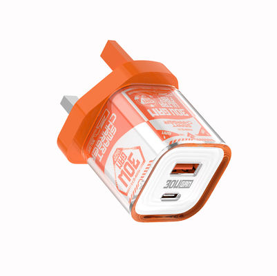 주문 30W A+C 빠른 충전 어댑터 투명 디자인과 듀얼 포트 online manufacture