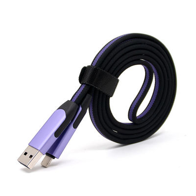 kopen 2025 6-in-1 Multi-Device Fast Charging Cable 1m gebreide USB C/Micro USB/Lightning 3A snelladen online manufacture