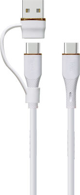 comprar Cable de carga de silicona 3 en 1 2025 1m USB A a Lightning USB C Cable triple para iPhone 15/14/Android/Samsung online manufacture