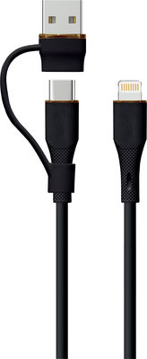 kopen 2025 3-in-1 snellaadkabel 1m USB A naar USB C Lightning Duurzaam Silicone Kabel voor iPhone 15/Pro/Android/Samsung/Pixel online manufacture
