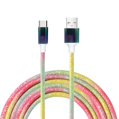 kopen 1m Lengte C-C20V3A 60W Max C-L 9V3A 27W Max Glowing Data Cable Metal Shell Leather Wrap voor elegante duurzaamheid online manufacture