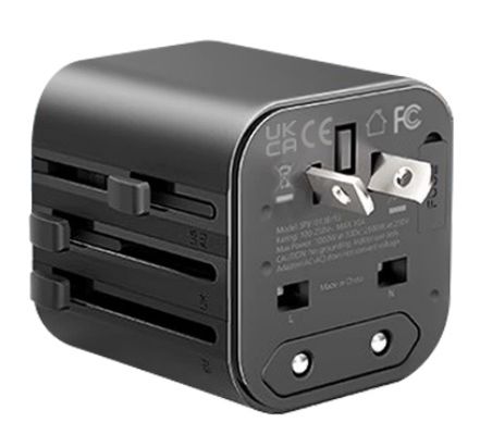 kupować Wygodny i lekki Uniwersalny adapter zasilania 4-w-1 obsługuje US Europa Wielka Brytania gniazda australijskie 270g online manufacture