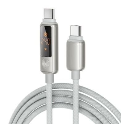 comprare Display digitale Cable USB-C a USB-C Ricarica intelligente sincronizzazione dati intrecciati con supporto OEM personalizzato online manufacture