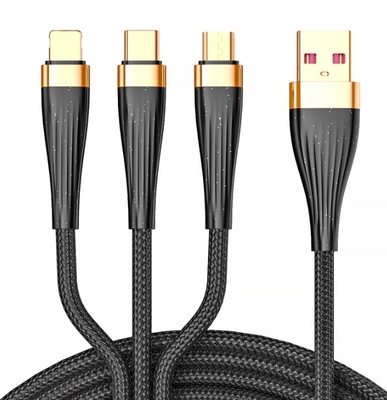 comprar Cable de carga de conector múltiple 3 en 1: USB a Lightning, tipo C y micro USB online manufacture