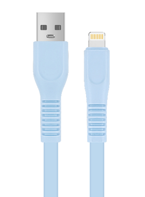 comprar Cable Light Blue Lightning de alta calidad con conector reforzado, USB - Una interfaz para iPhone / iPad online manufacture